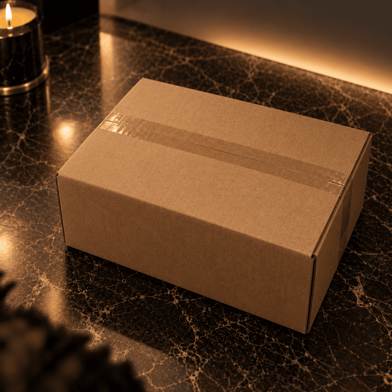 Die neutrale BENDUNA Versandverpackung, ohne Hinweis auf Inhalt